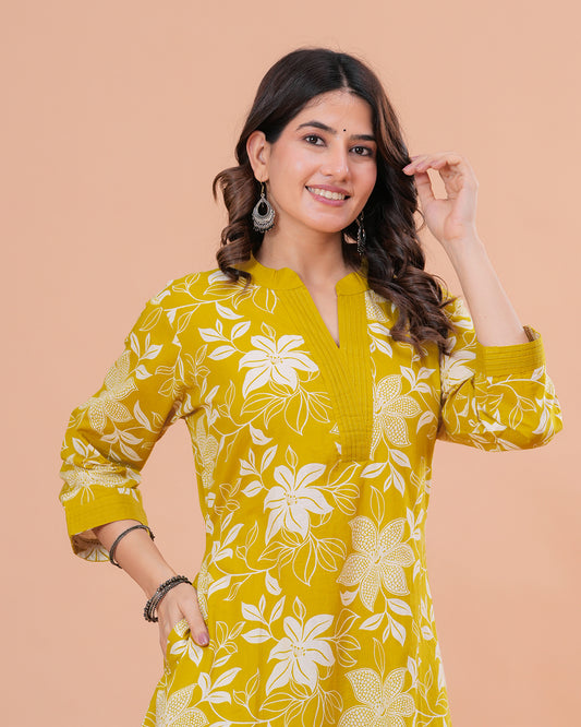 Sutra Cotton Kurta with Straight Pant