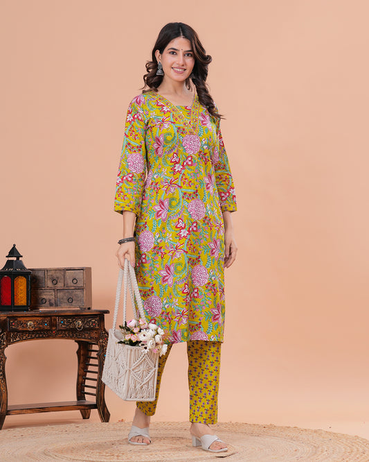 Taani Cotton Kurta with Straight Pant