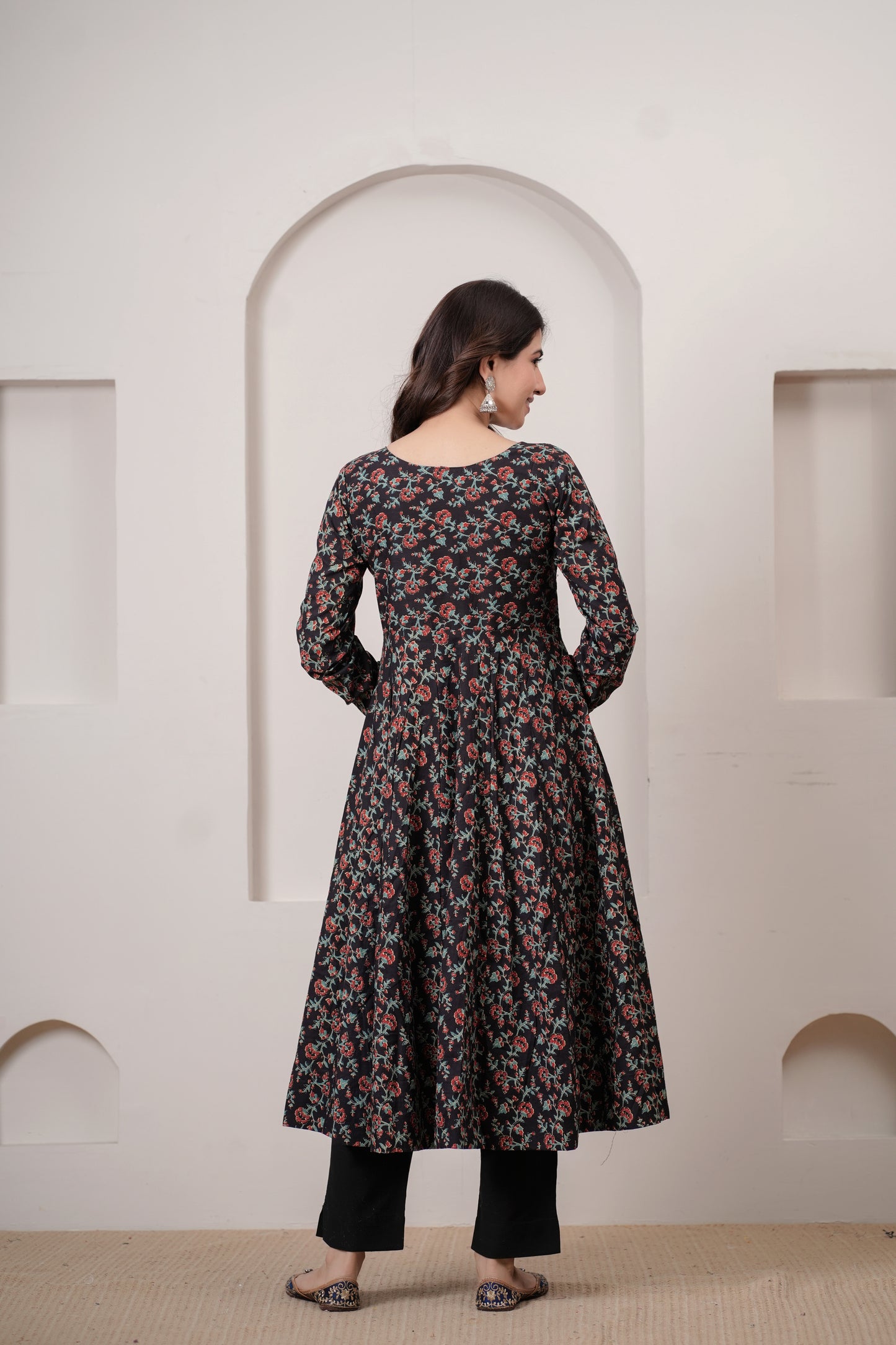 Rooh Cotton Anarkali Kurta with Dupatta