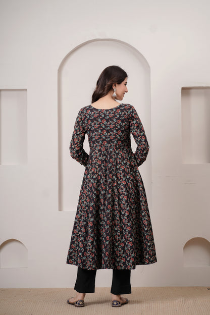 Rooh Cotton Anarkali Kurta with Dupatta