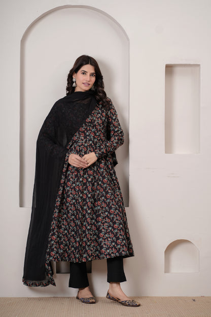 Rooh Cotton Anarkali Kurta with Dupatta