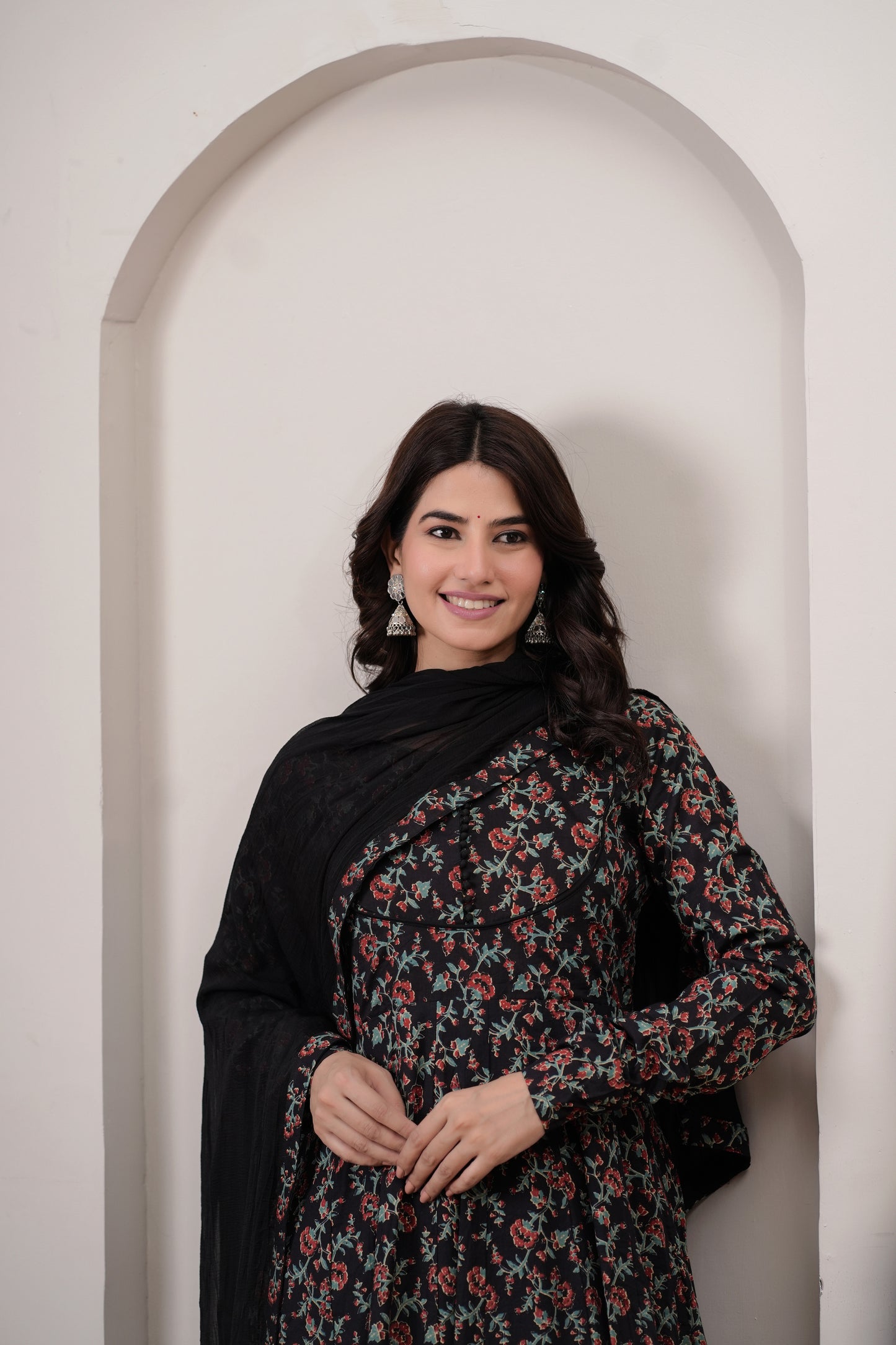 Rooh Cotton Anarkali Kurta with Dupatta