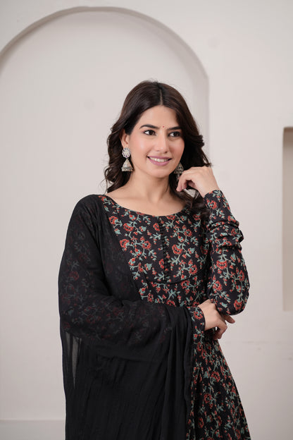 Rooh Cotton Anarkali Kurta with Dupatta