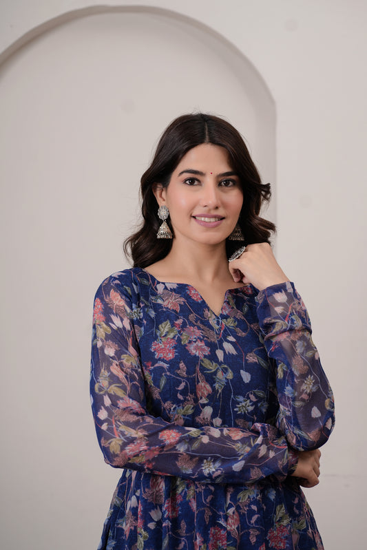 Neeraga Chiffon Anarkali Kurta