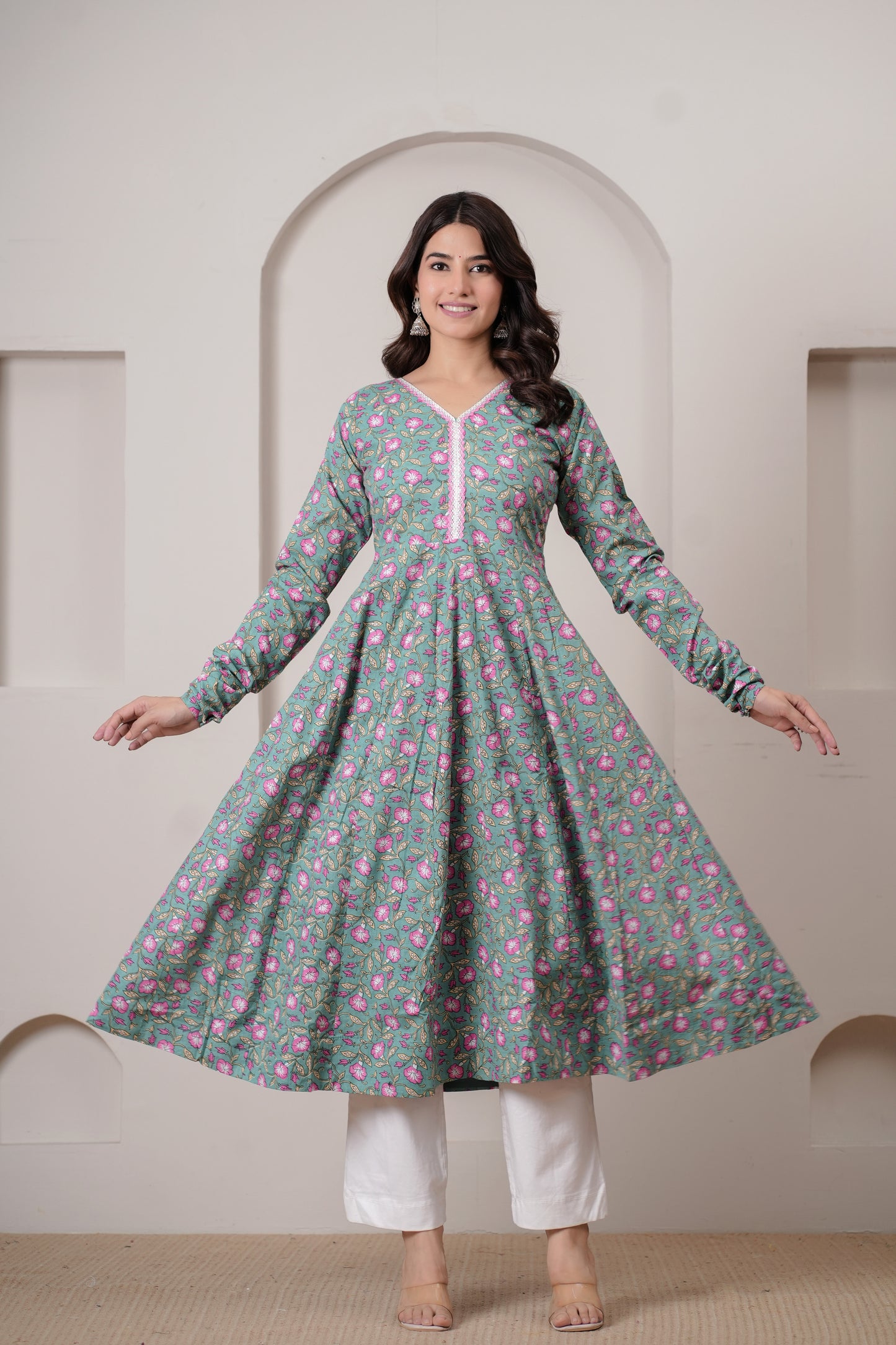 Artha Cotton Anarkali Kurta