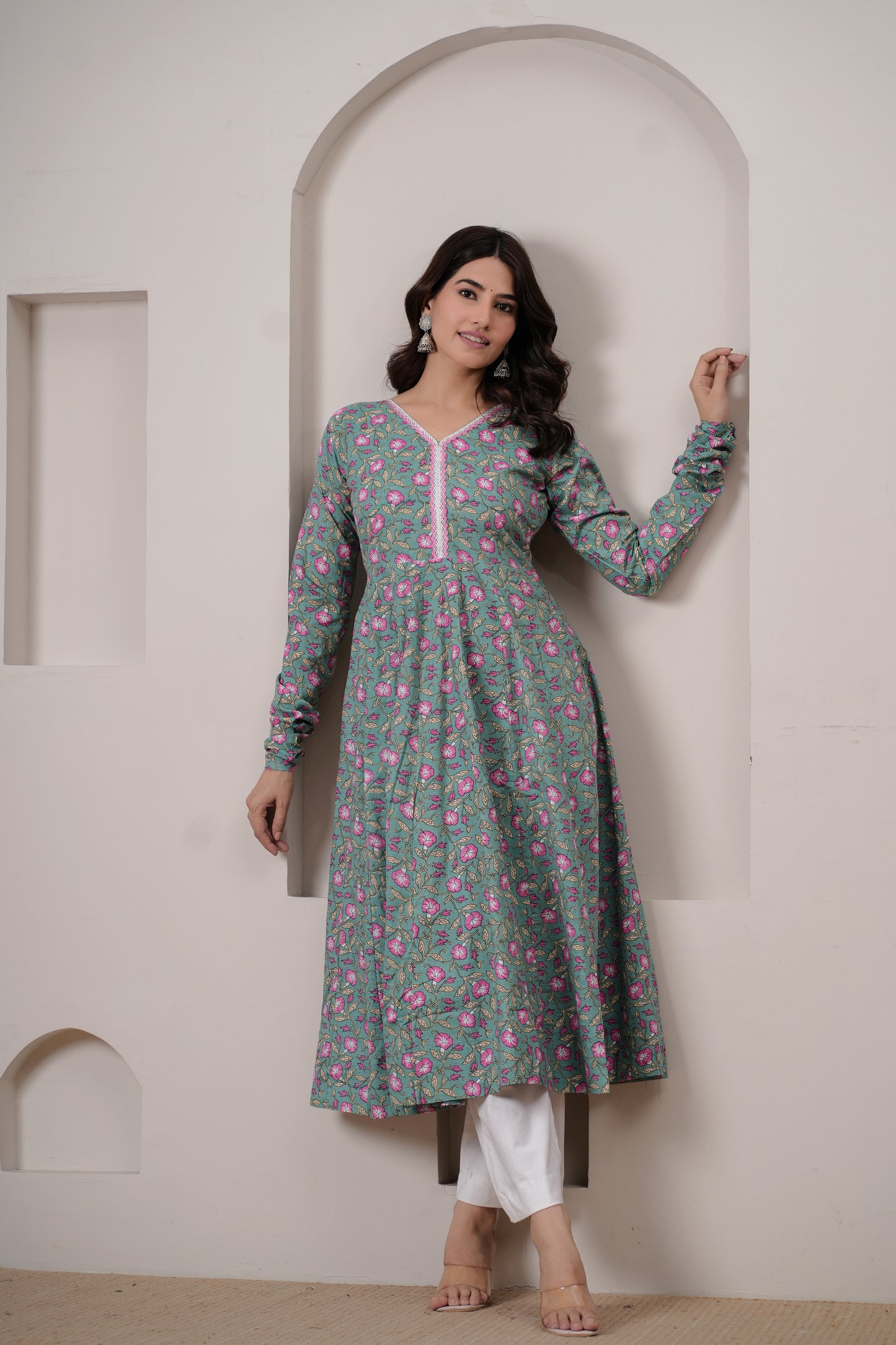 Artha Cotton Anarkali Kurta