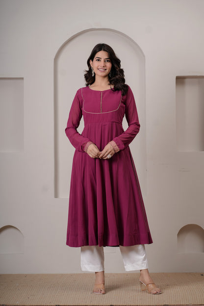 Sansa Georgette Anarkali Kurta