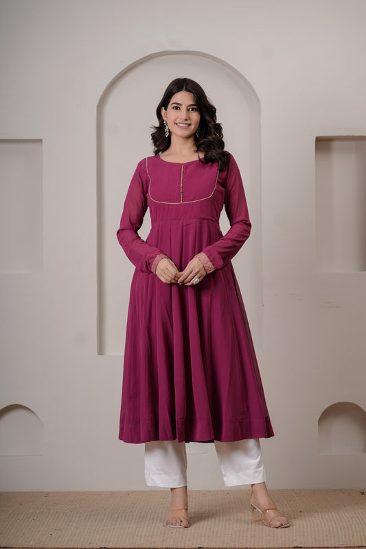 Sansa Georgette Anarkali Kurta