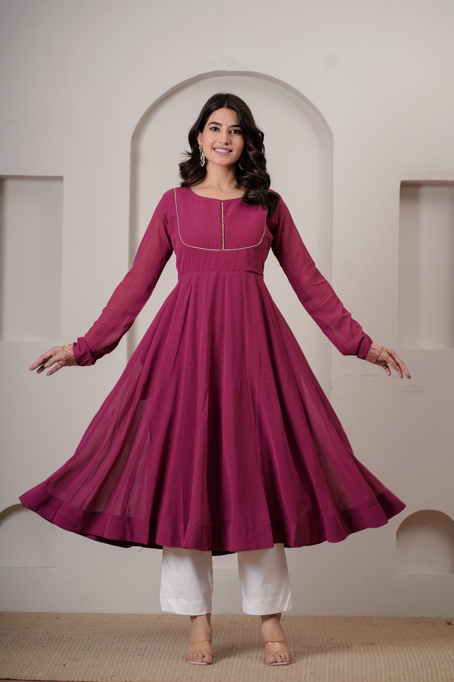 Sansa Georgette Anarkali Kurta