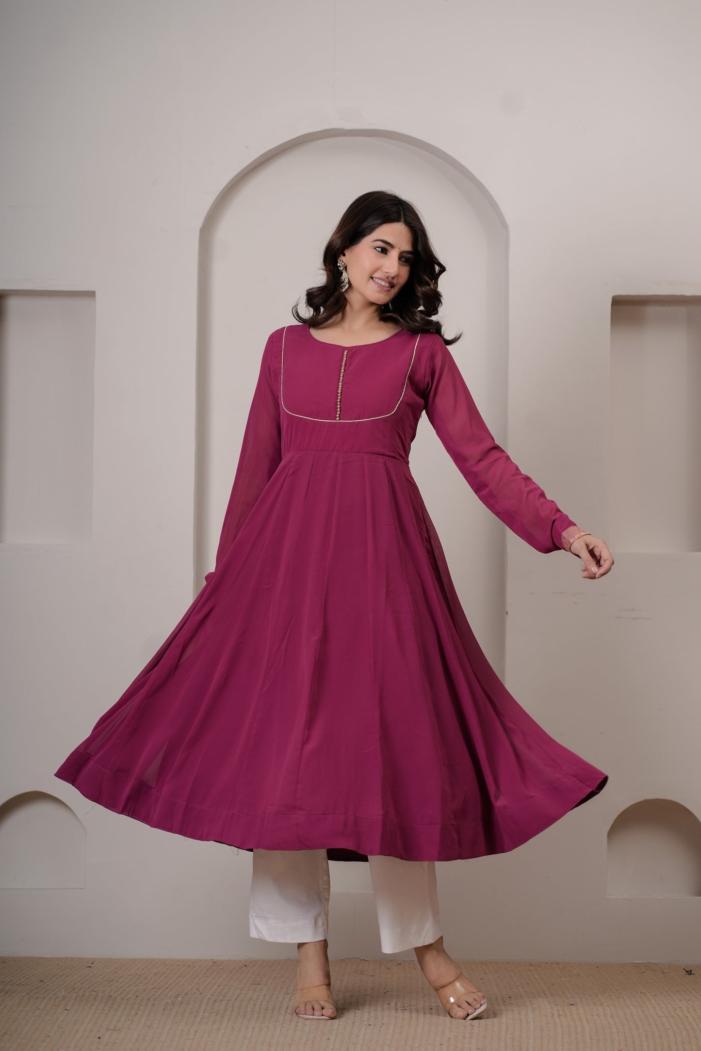 Sansa Georgette Anarkali Kurta