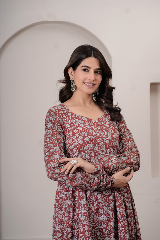 Tamaya Cotton Anarkali Kurta