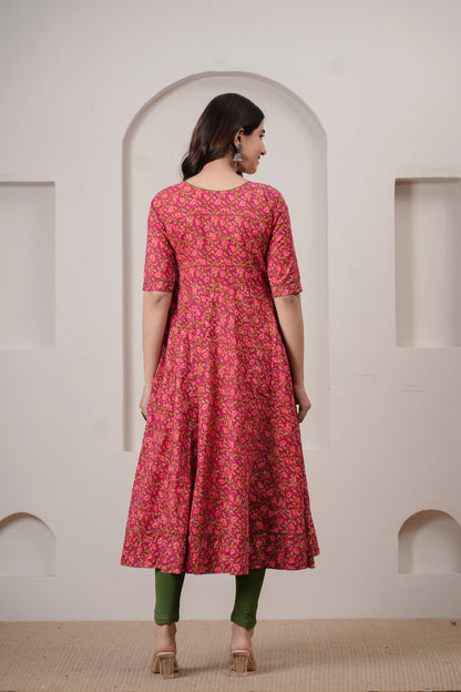 Rubina Rani Cotton Anarkali Angrakha Kurta