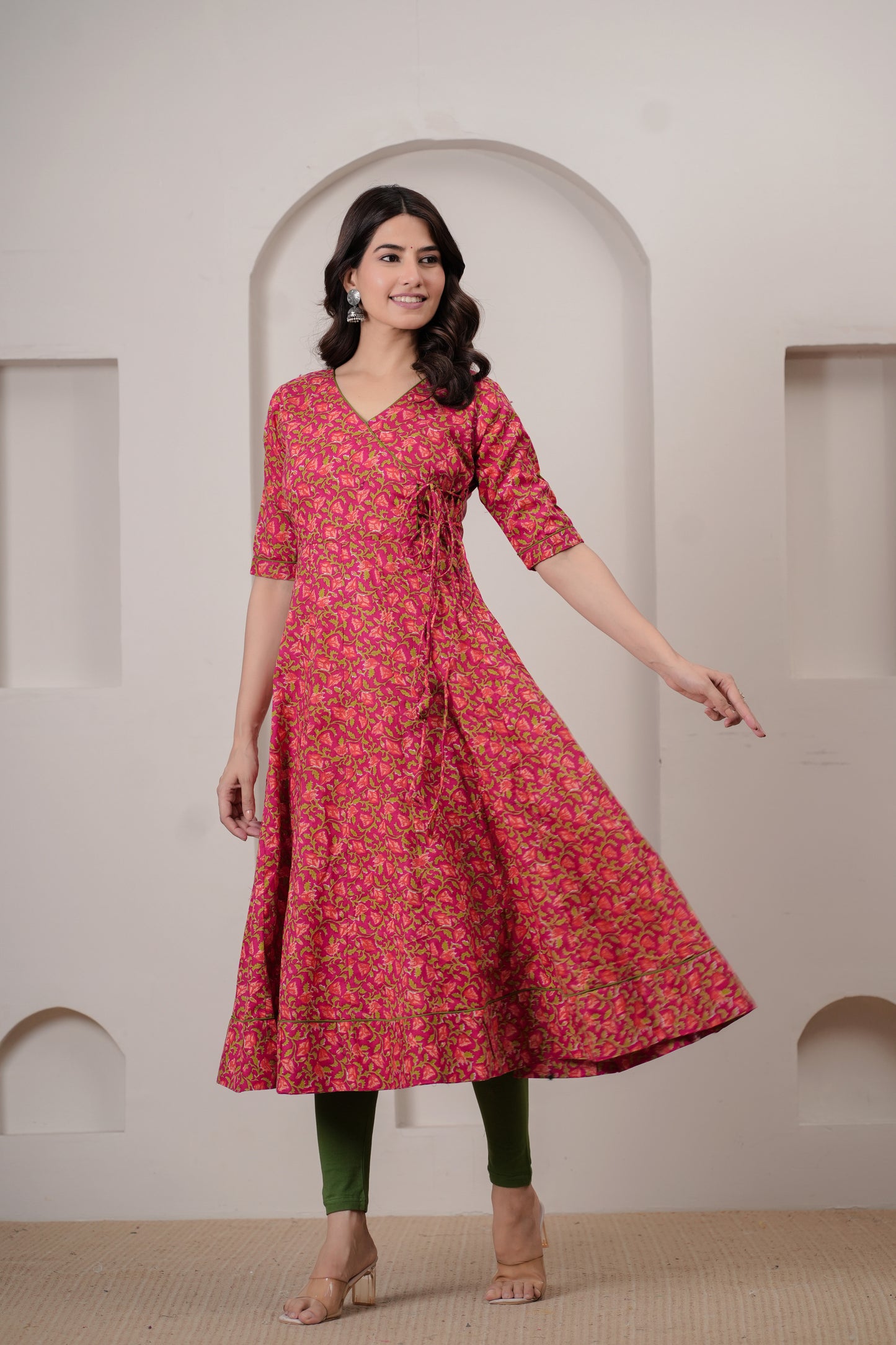 Rubina Rani Cotton Anarkali Angrakha Kurta