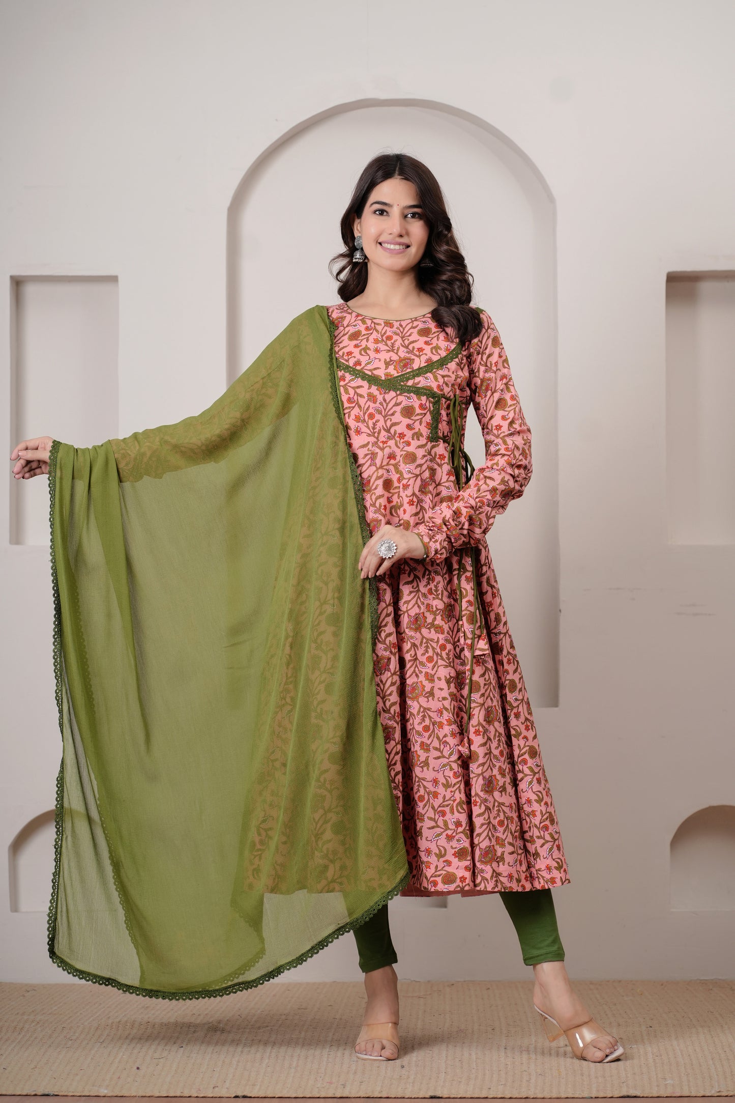 Saanjh Cotton Angrakha  Anarkali Kurta