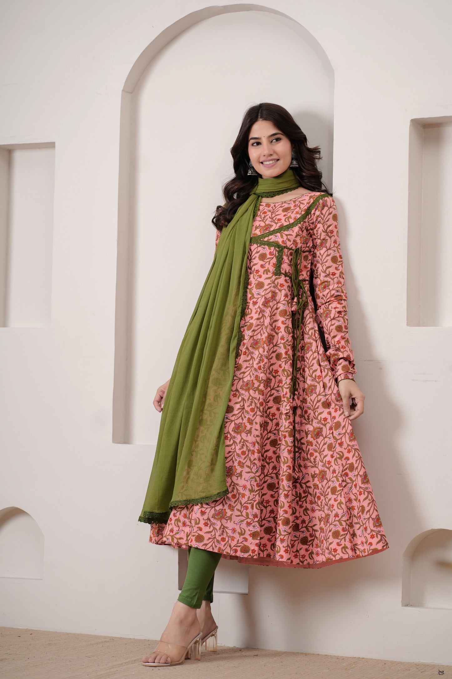 Saanjh Cotton Angrakha  Anarkali Kurta