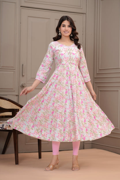 Sitara Cotton Anarkali Kurta