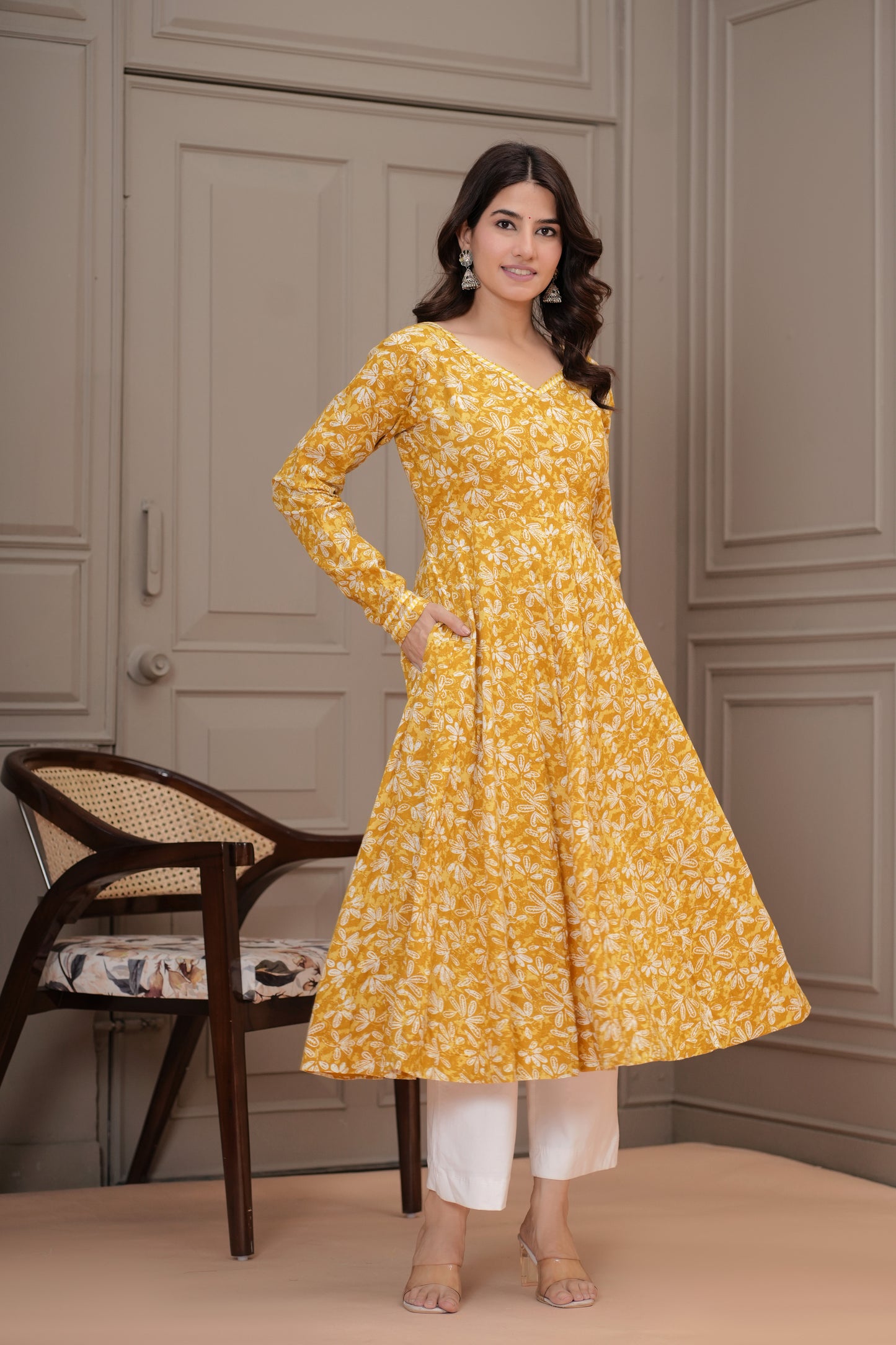 Sattva Cotton Anarkali Kurta
