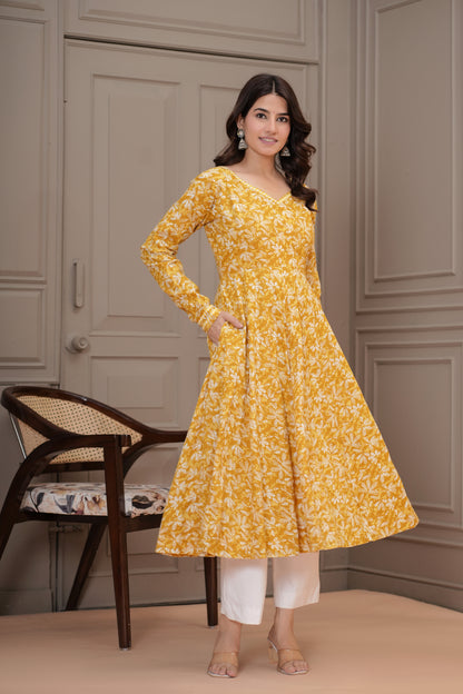 Sattva Cotton Anarkali Kurta