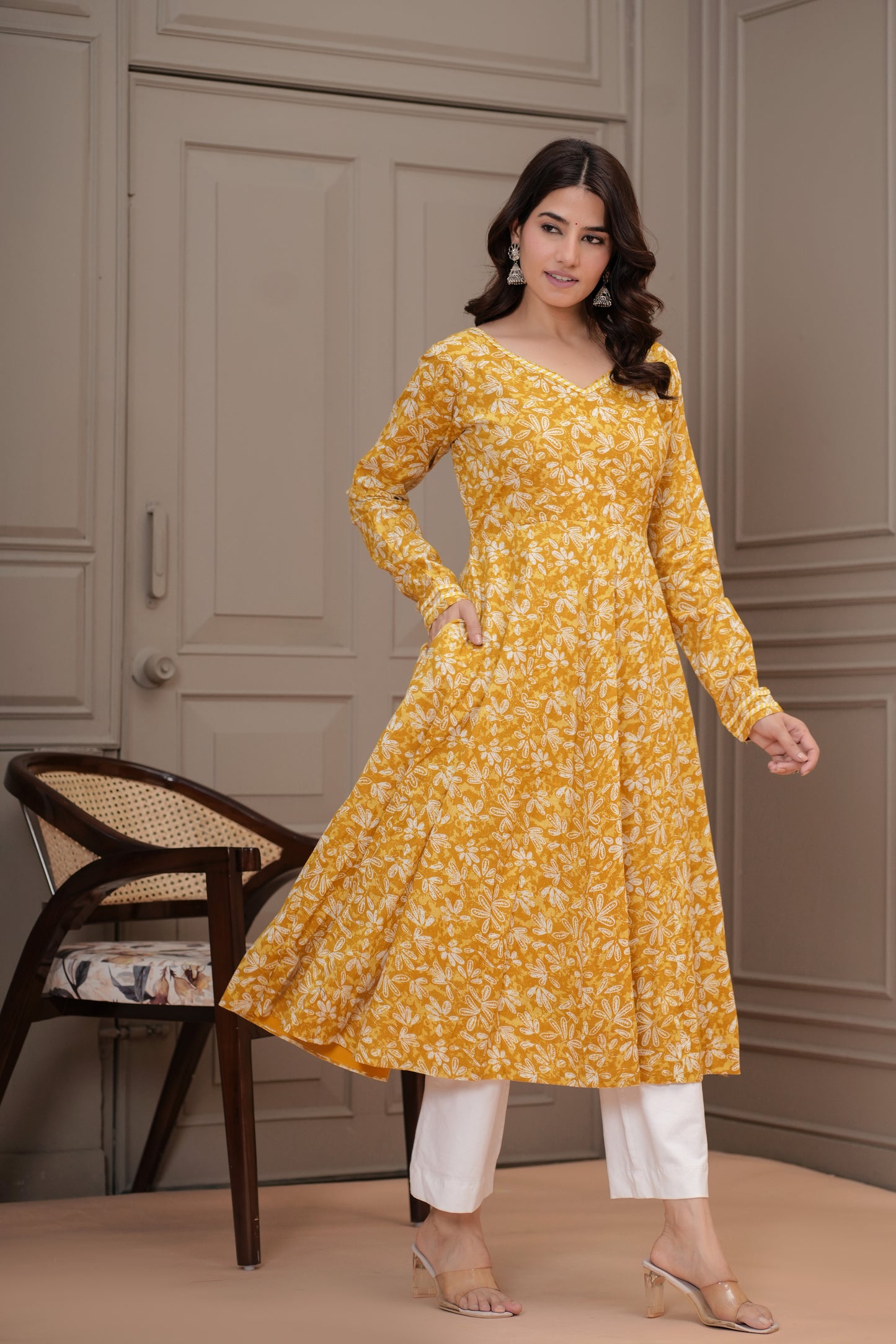 Sattva Cotton Anarkali Kurta