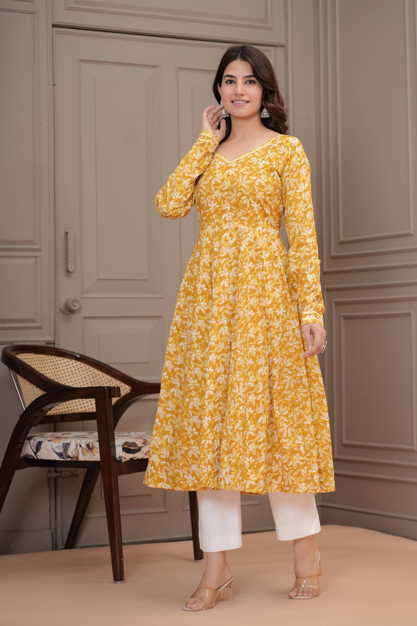 Sattva Cotton Anarkali Kurta