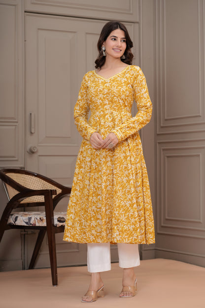 Sattva Cotton Anarkali Kurta