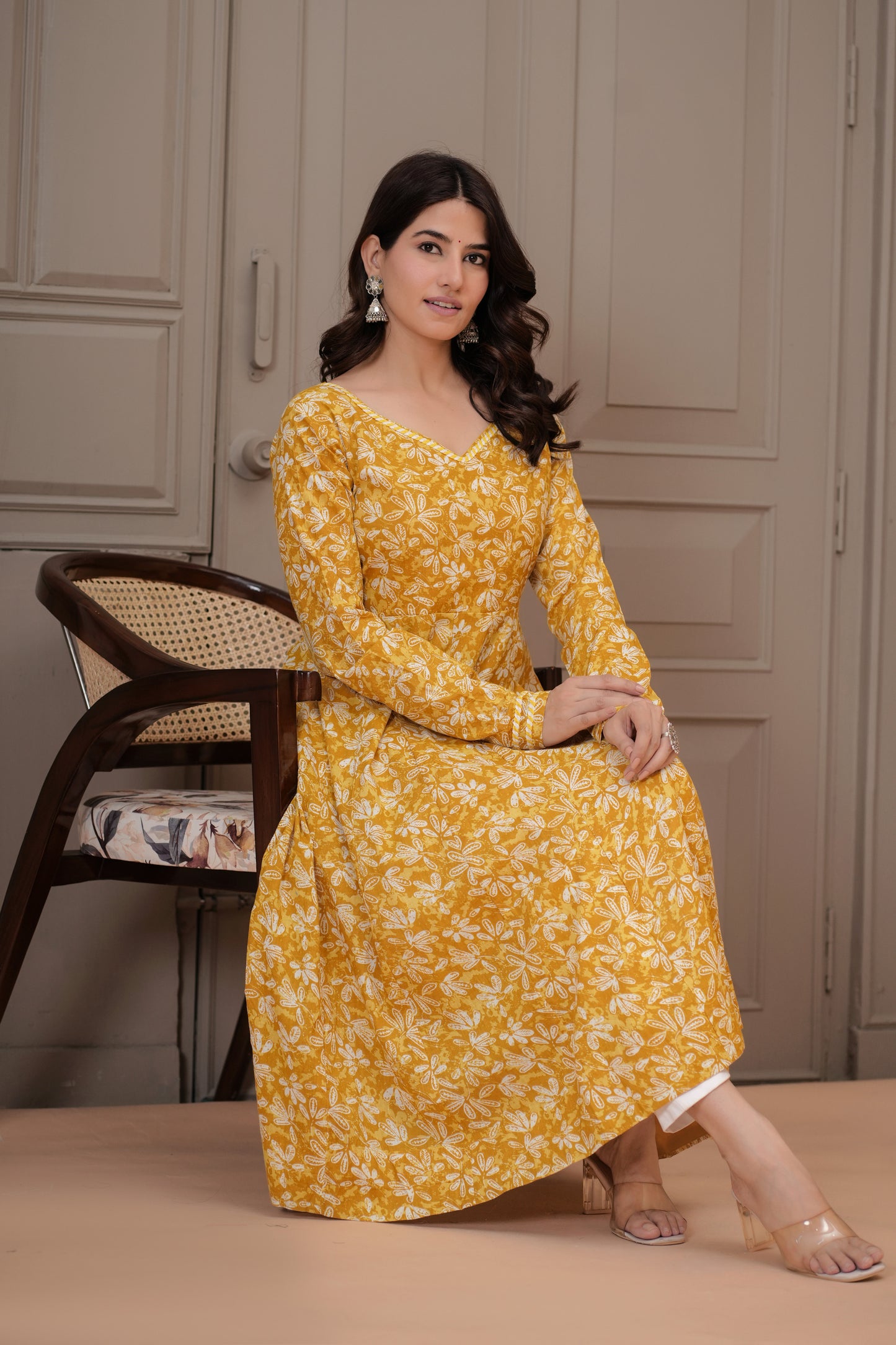 Sattva Cotton Anarkali Kurta