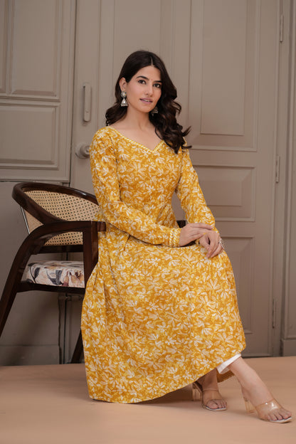 Sattva Cotton Anarkali Kurta