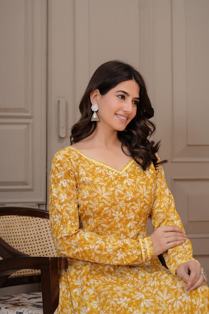 Sattva Cotton Anarkali Kurta