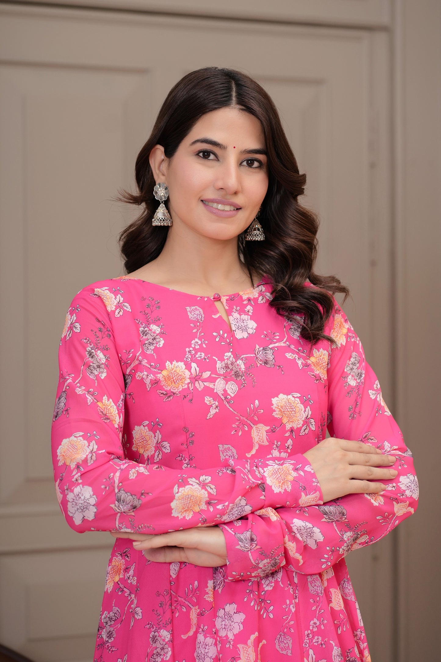 Adrija Georgette Anarkali Kurta