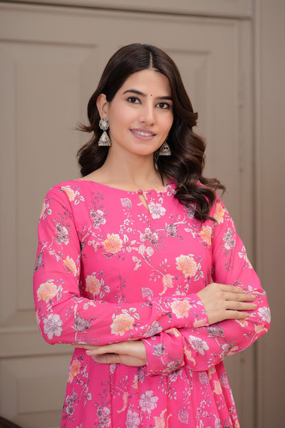 Adrija Georgette Anarkali Kurta