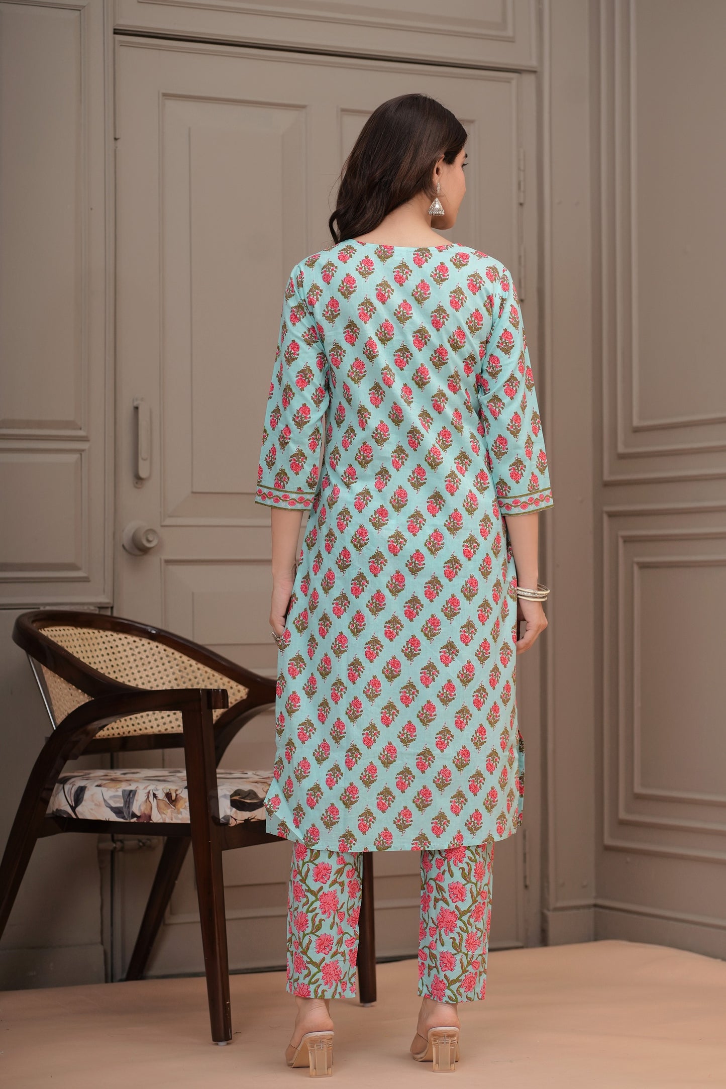 Rida Cotton Kurta Set with Dupatta