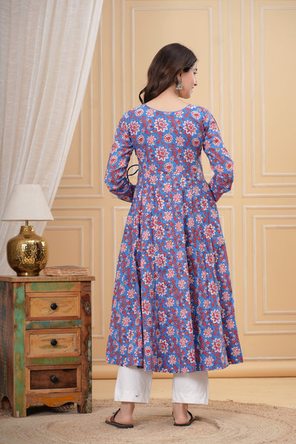 Ghazal Cotton Angrakha  Anarkali Kurta