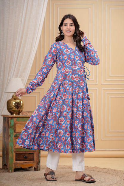 Ghazal Cotton Angrakha  Anarkali Kurta