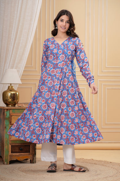 Ghazal Cotton Angrakha  Anarkali Kurta