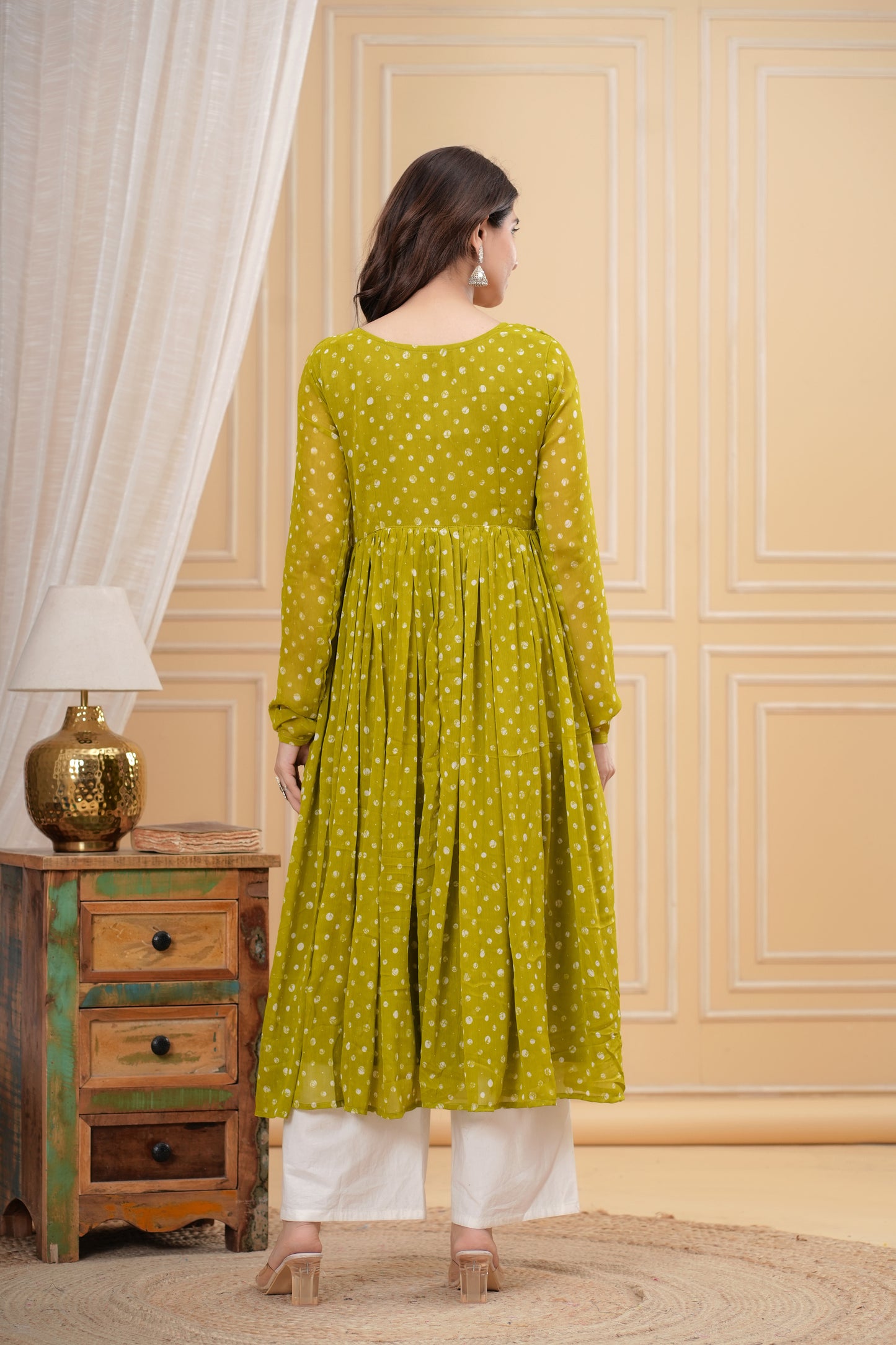 Aqeeda Chiffon Aaliya Flair Kurta