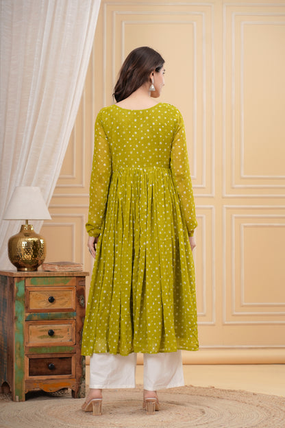 Aqeeda Chiffon Aaliya Flair Kurta