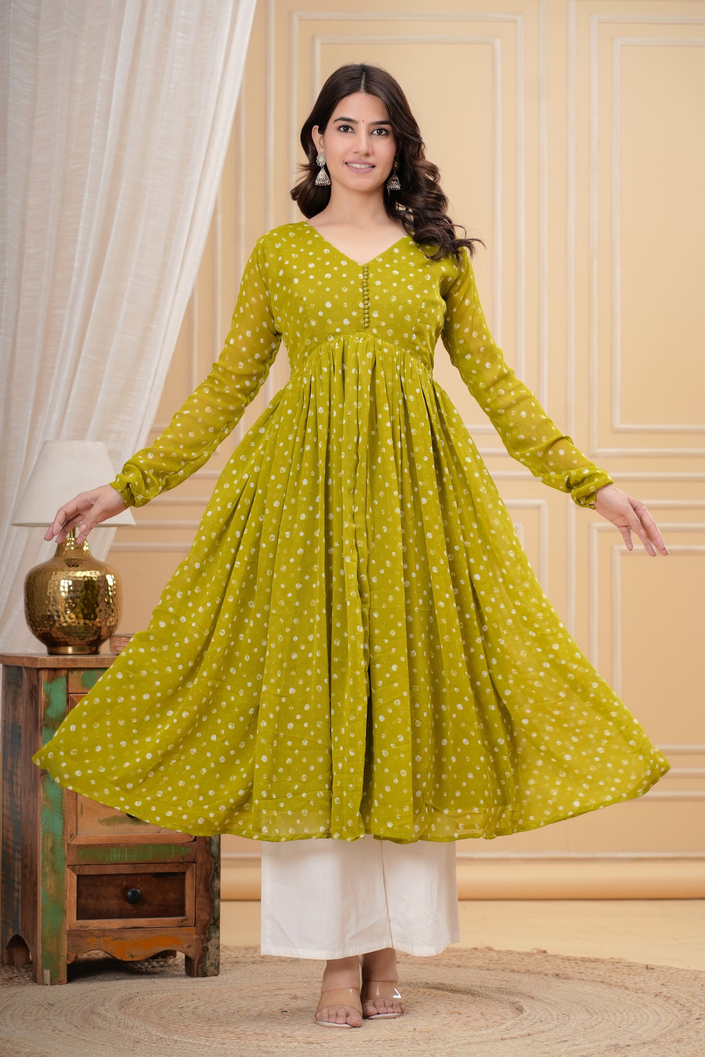 Aqeeda Chiffon Aaliya Flair Kurta